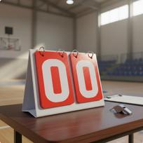 Flip Scoreboard Smooth Turning Tabletop Score Keeper Stainless Steel Rings Manual Turner for Red Plastic Wp 2-digit