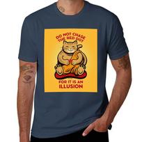 Buddha Cat TShirt Basic Casual Wear Short Sleeve Top S