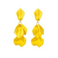 Candy Color Acrylic Drop Earrings Zinc Zinc Alloy Dangle Earrings Petal Tassel Earrings  Formal Occassion geltona