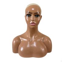 Hairpiece Display PVC Material Mannequin Head with Shoulders Body Realistic for
