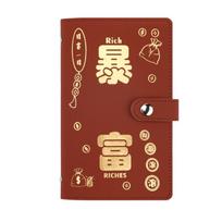 PU Leather Saving Money Binder Portable Planner Organizer Account Book  Office Stationery Supplies ruda