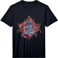 Spiritual Buddha in Lotus Flower Magic Meditation Yoga Pose Performance  Unisex T-Shirt S