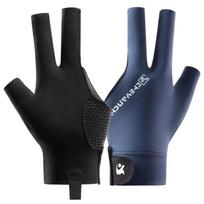 Unisex Snooker Glove Three Finger Three Cut Gloves Sport Gloves Left Hand Billiards Gloves  Men mėlyna
