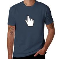 Finger Mouse cursor TShirt Plus Size Loose Short Sleeve Top S