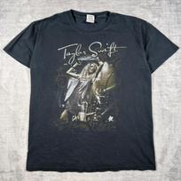Taylor Swift  Mens Medium Black Fearless Y2K Tour 2009 Concert Faded Grunge Unisex T-Shirt XXXXL