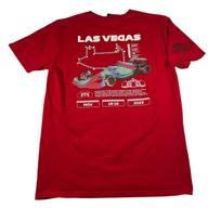 Formula 1 Las Vegas Grand Prix  L Racing Graphic Print 2023 Red Mens Unisex T-Shirt S