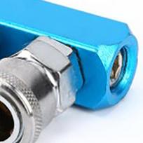 Air Hose Splitter Wear Corrosion Resistance Compressor Air Manifold Pneumatic Fitting Quick Connector Straight 2 Way Iron Chrome