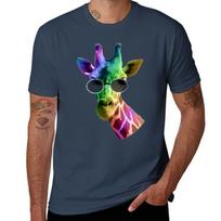 Rainbow Giraffe Tshirt Sports Basic Short Sleeve Tshirt S