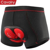 Cycling Underwear, Bicycle Shorts for Men And Women, Silicone Padded Saddle, Mountain Bike Road Bike Pants, Seat Cushion, Black And Red, Size L