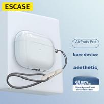 AirPods Pro 2nd Generation Case, Apple Wireless Bluetooth Earphones Shockproof Dustproof Transparent, Bare Phone Aesthetic + Lanyard