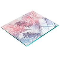 Durable and Stylish Glass Kitchen Backsplash with Palm Leaf Pattern 60X52 Cm