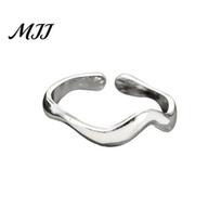Irregular Line Shape Finger Band Thumb Ring Adjustable Opening Design Fine Craftsmanship Stainless Steel Versatile Jewelry Gift sidabras