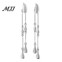 Tassel Jewelry 1 Pair Long Earrings Water Drop Lightweight Flexible Chain Women Lengthening Design Daily Wear Swaying Luster sidabras