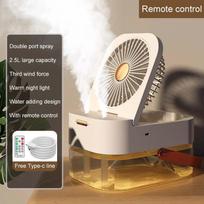 Mini Usb Charging Portable Air Cooler Portable Desktop Rechargeable Misting Fan Dual Spray Humidifying Fan Humidifier Fan balta