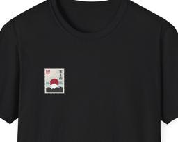 Japan Mount Fuji Stamp Shirt, Unisex Graphic Shirt, Stamp Collector Gift, Jetsetter Gift, Traveling Lover Gift, Japan Lover Gift S
