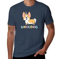 Unicorg Corgi Unicorn Pun TShirt Christmas Casual Short Sleeve Top S