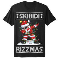 Ugly Christmas T-Shirt Skibidi Rizzmas Tee Shirt 4XL