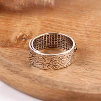 Feng Shui PIXIU Charms Ring Amulet Wealth Lucky Carving Scripture Open Adjustable Rings Buddhist Jewelry for Women and Men Gift Onesize