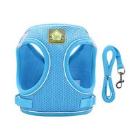 Reflective Dog Chest Strap - Pet with Reflective Strips for Night Visibility M mėlyna