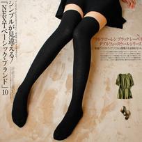 Women Thigh High Spcks Over Girl Winter Cotton Warmer Soft Cotton Socks One Size juoda
