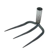 3Tine Garden Rake Pointed Tines Handcrafted Thickened Head Soil Cultivator L