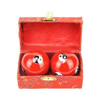 Baoding Balls for Stress, Hand Exercise and Strength Training One Size red