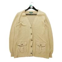 Women's linen cardigan vest XL smėlis