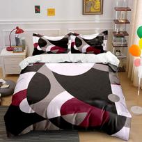 Geometric Circles Pattern Bedding Set Bedding set (1 duvet cover, 2 pillowcases, duvet not included) 135x200cm