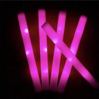 30/40/60/80/100/120Pcs RGB LED Glow Bulk Party Supplies Colorful Glow Sticks Foam Stick Cheer Tube Dark Light Birthday Wedding 30Pcs&No Customized rožinė
