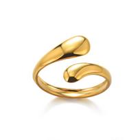 Smooth Hug Rings For Women Gold Stainless Steel Geometric Adjustable Ring Wedding Engagement Rings Jewelry Gift resizable