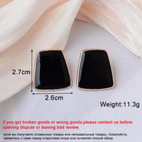 Trendy Enamel Women's Earrings Colorful Glaze Heart Drop Earrings Round Square Pendants Geometric Hanging Earrings