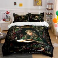 The High Priestess Tarot Bedding Set Bedding set (1 duvet cover, 2 pillowcases, duvet not included) 135x200cm