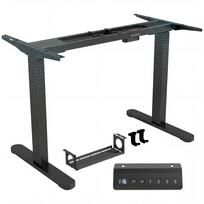 Electric Desk Frame, Height-Adjustable, with Memory Function, Steel, Black 100 x 60 x 118 cm