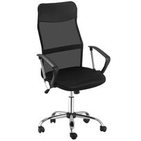Office Chair Ergonomic Desk Chair with Armrest, High Backrest Height-Adjustable Swivel Chair with Rocking Function, Mesh Fabric, Computer Chair, Black 63 x 65 x 119 cm