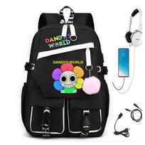 Dandy'Sworld Personalizuota spausdinta USB kuprinė Didelės talpos Madinga pradinės ir vidurinės mokyklos kuprinė no specifications black