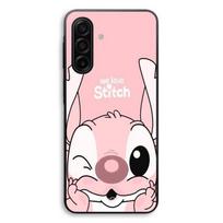 Coque Pour Samsung Galaxy A56 Stitch Angel mignon fond rose Maniacase