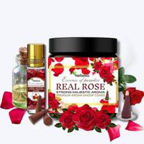 Dhoop with Attar Combo Set for Pooja | Herbal Dhoop and Pooja Attar Combo Pure Fragrances Range of Rose, Chandan, Oud (Rose (Gulaab))