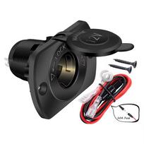 12V Automobilio Automobilio Lizdas Femaile 12 Voltų Maitinimo Lizdo Pakeitimas su Panele Vandeniui Atsparus Kištukas Valtims Jūrinis Keturratis RV juoda