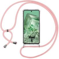 Cord Case - Google Pixel 8 - Shockproof - Reinforced Corner Protection - Pink Cord - Flexible