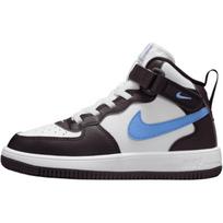Nike Air Force 1 Anti-Kick And Wear-Resistant Mid-Top Kids' Skateboarding Shoes Black White Children Aged 3-7 Years Old Sneakers FJ1917-600 25