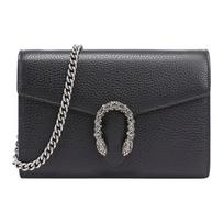 Gucci Dionysus Double Tiger Head Buckle Chain Wallet Crossbody Bag Leather Mini Women bags Black 401231-CAOGN-8176 Printed,Basic Set (Bag+Dust Bag)