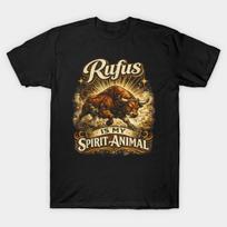 Men Black Print T-shirt The Bull Rufus No-Cut Heat Transfer Print Cotton Tshirt 2XL juoda