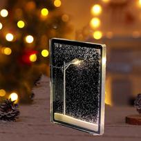 Handmade Snow Scene Night Light Christmas Decor Snow Scenery Night Light Street Flowing Lamp Only Light