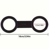 10cm Durable Plastic Diving Snorkel Holder Black Double Ring Snorkel Retainer for Adult Water Sports 10pcs pack