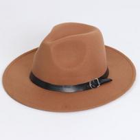 Vintage Fedora Hat British Retro Felt Jazz Hat Cowboy Hat Felt For Wedding Travel Business Gatherings chaki