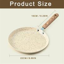 10 Inch Frying Pan Crepe Pan Non Stick Crepe Pan with Detachable Handle,Tortilla Pan, Griddle Pancake Pan for Roti Indian