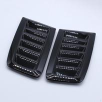 2 Pieces Car Hood Air Intake Vents Bonnet Cover for ,Gloss Black