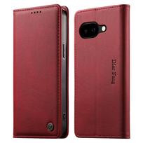 Business Leather Phone Case for Google Pixel 10 9 Pro XL 10A 9A 8A 7A 6A Pro Luxury Flip Cards Solt Wallet Book Kickstand Cover Google Pixel 9 raudona