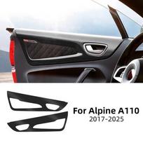 Anglies Pluošto Stiliaus TPU Apsauginė Plėvelė Alpine A110 2017-2025 Durų Skydelio Interjero Lipdukas One Size juoda