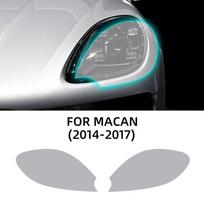 TPU Car Headlight Protective Film for Porsche Macan 14-17 PPF Transparent & Smoked Black Anti-Scratch Auto Exterior Accessories Blackened / Headlight Film juoda